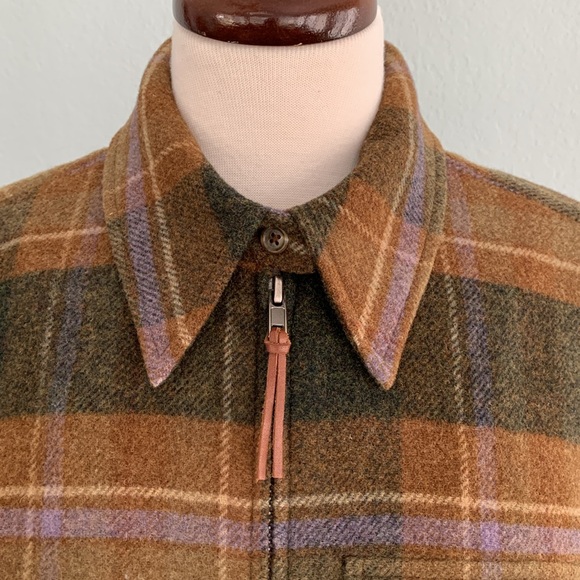 Lauren Ralph Lauren Lambswool Plaid Zip - Picture 11 of 15